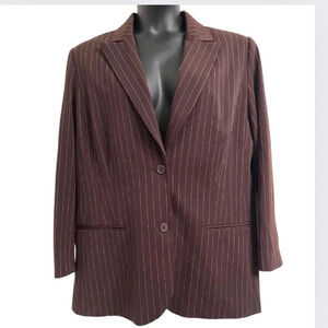 H&M Brown pinstrip blazer size 24